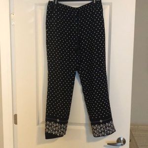 Loft Navy Drawstring Pants
